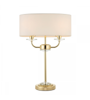 Endon Lighting Nixon 2lt Table Lamp (Brass) SALE